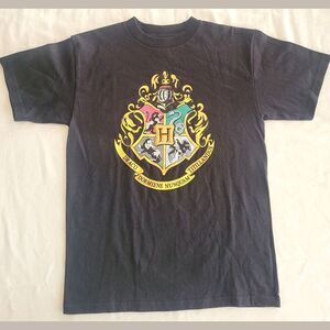 Harry Potter Hogwarts Crest Youth T-Shirt - Size Medium Unisex - Black